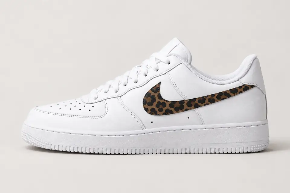 Air Force 1 Animal coloris noir, vue de profil