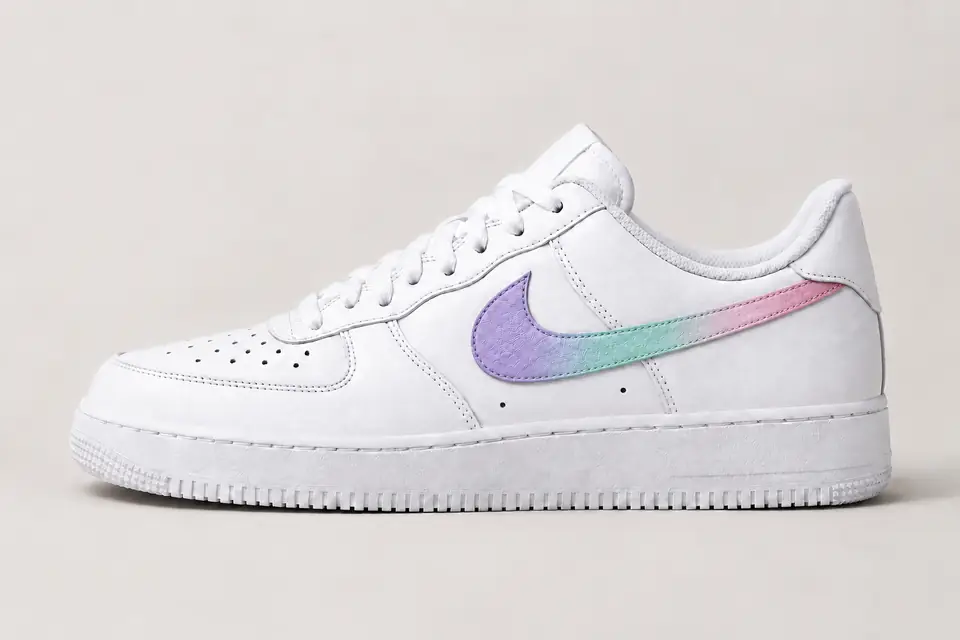 Air Force 1 Iridescent coloris pastel, vue de profil