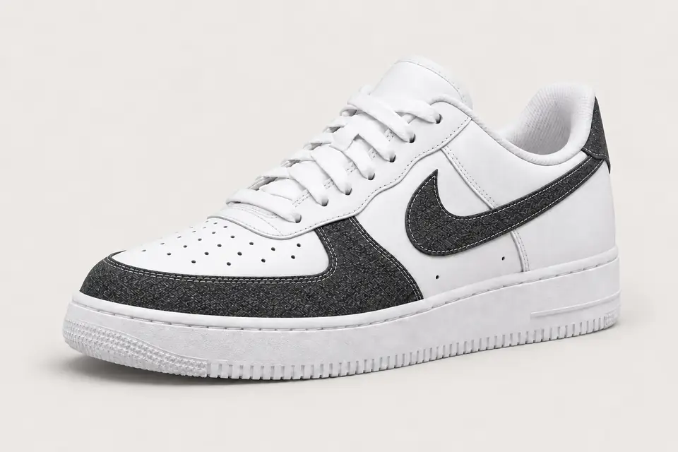 Air Force 1 Jean coloris noir, vue de trois quarts