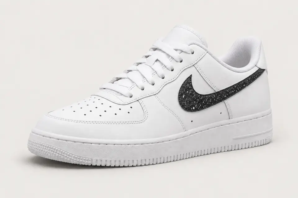 Air Force 1 Paillette Femme coloris noir, vue de trois quarts