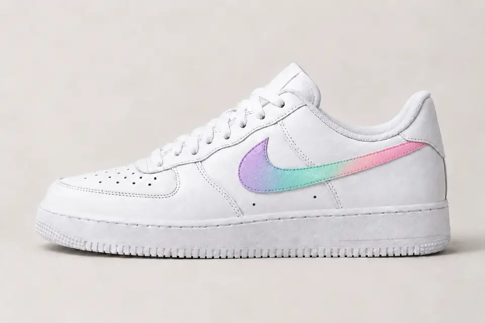 Air Force 1 Réfléchissante Femme coloris multicolore et pastel, vue de profil