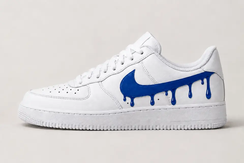 Air Force Bébé Fille Drip coloris bleu, vue de profil