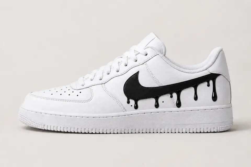 Air Force Bébé Fille Drip coloris noir, vue de profil