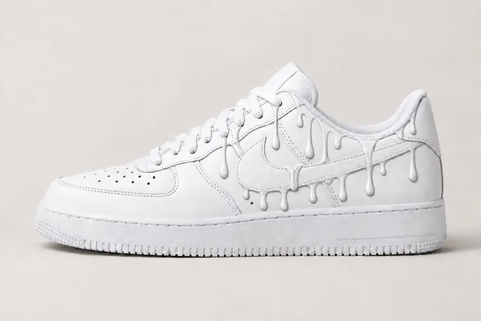 Air Force Corde Drip coloris blanc, vue de profil