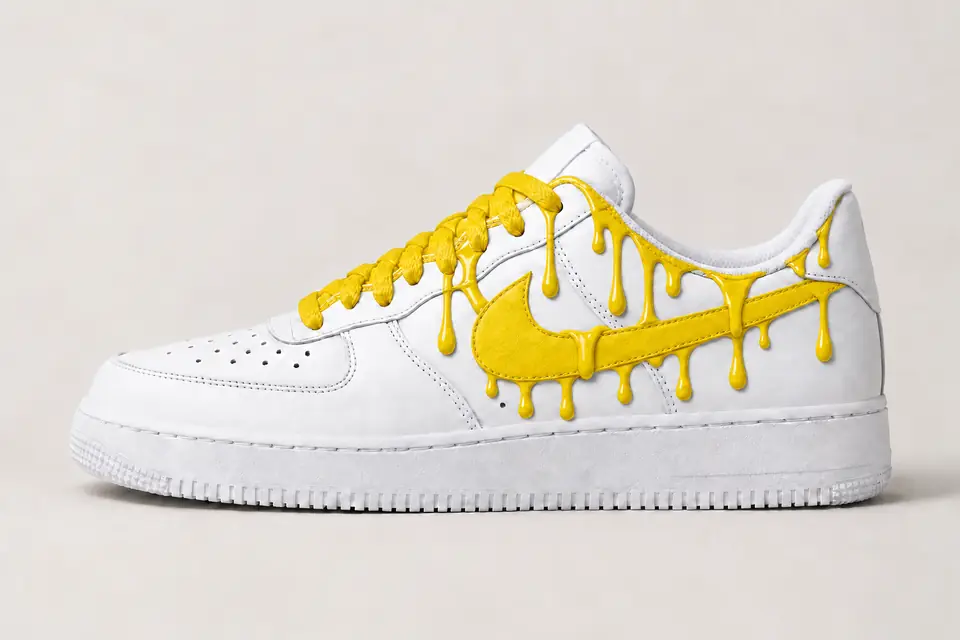 Air Force Corde Drip coloris jaune, vue de profil