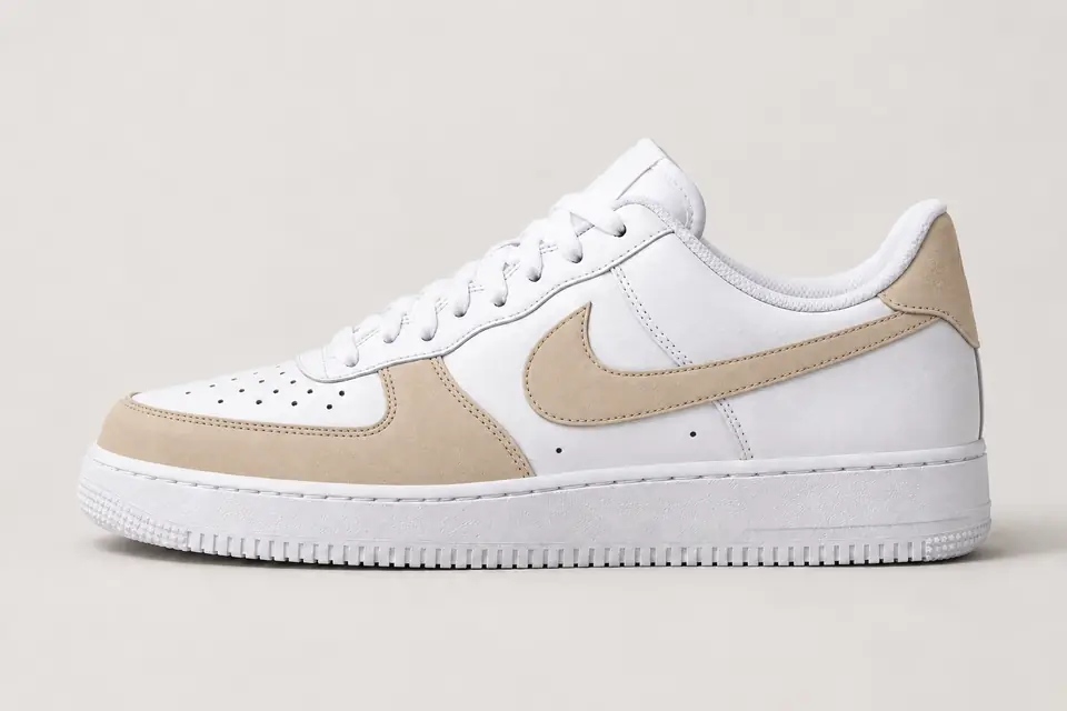 Air Force Daim Beige coloris beige, vue de profil