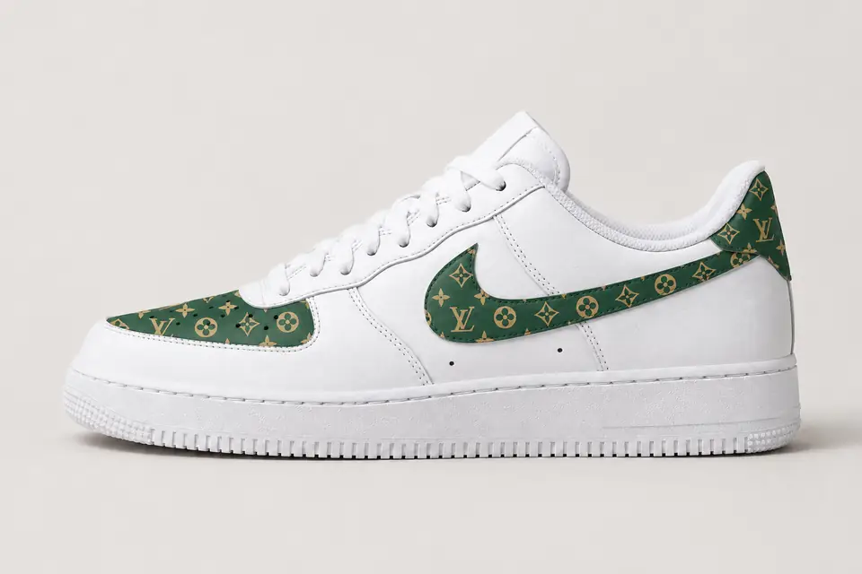 Air Force Louis Vuitton Vert coloris vert, vue de profil