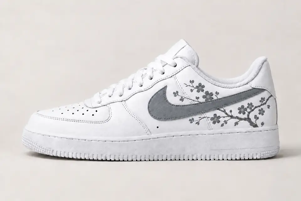 Air Force One Fleur de Cerisier coloris gris, vue de profil