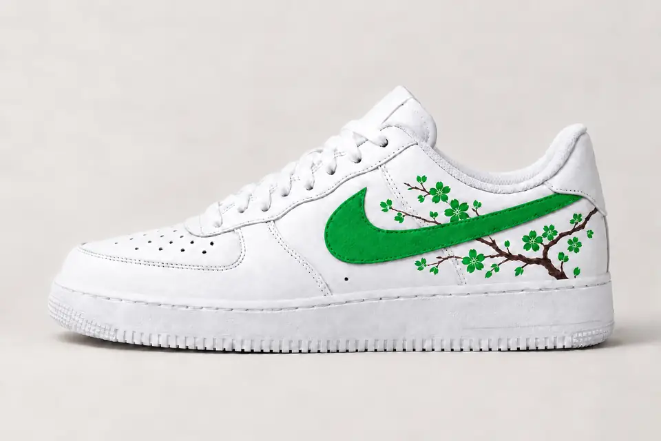 Air Force One Fleur de Cerisier coloris vert, vue de profil