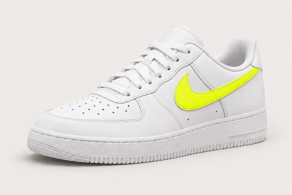 Air Force One Jaune Fluo Homme coloris fluo, vue de trois quarts