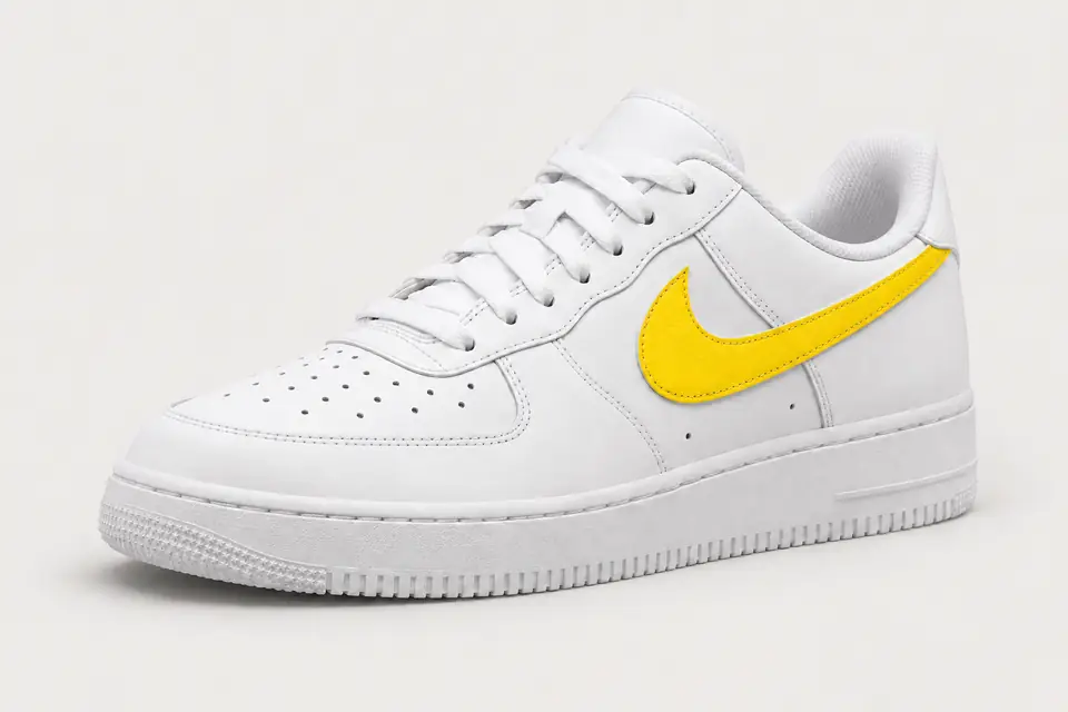 Air Force One Jaune Pastel Femme coloris jaune, vue de trois quarts
