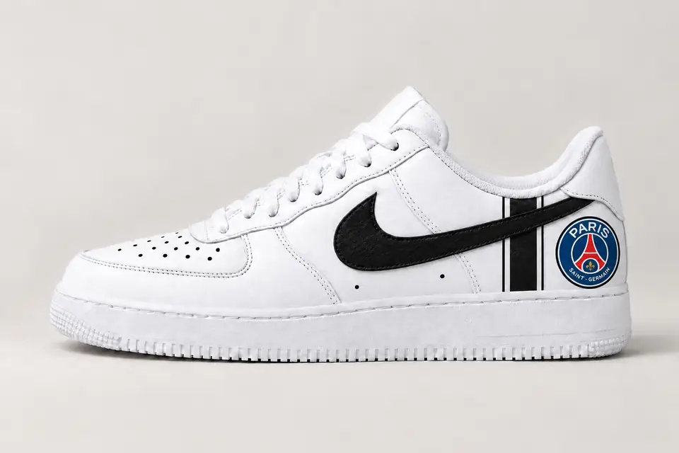 Air Force One PSG coloris noir, vue de profil