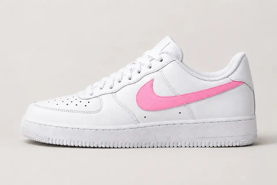 Air Force One Rose Fluo coloris rose, vue de profil