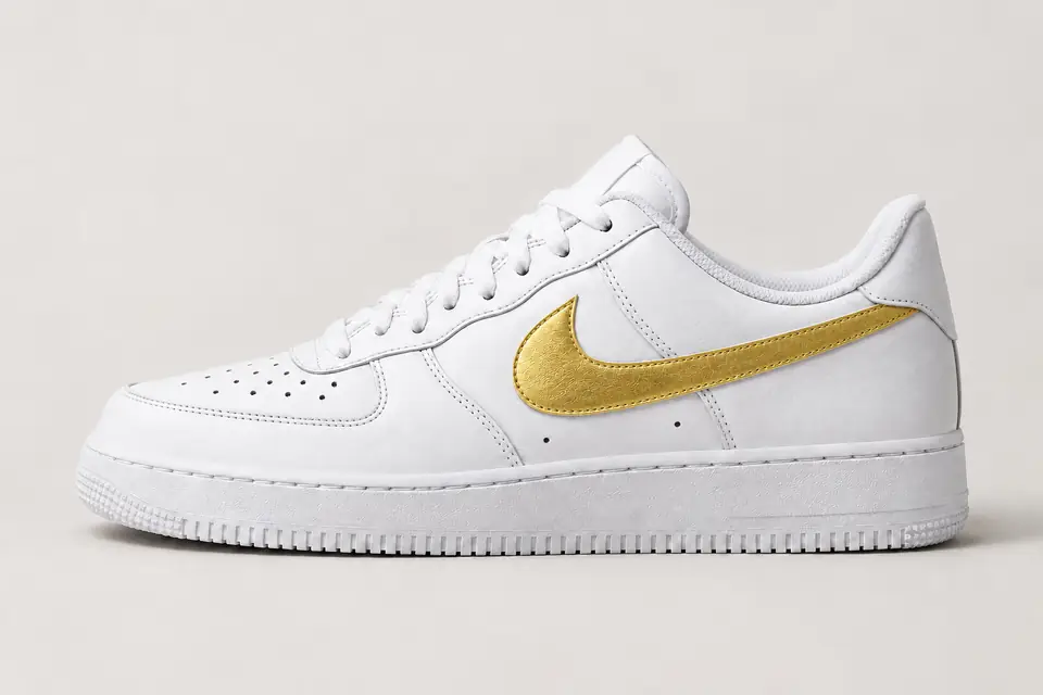Air Force One Rose Gold Femme coloris or, vue de profil