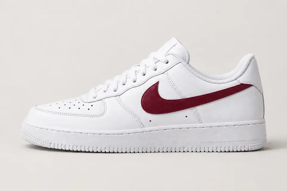 Air Force One Rouge Bordeaux coloris bordeaux, vue de profil