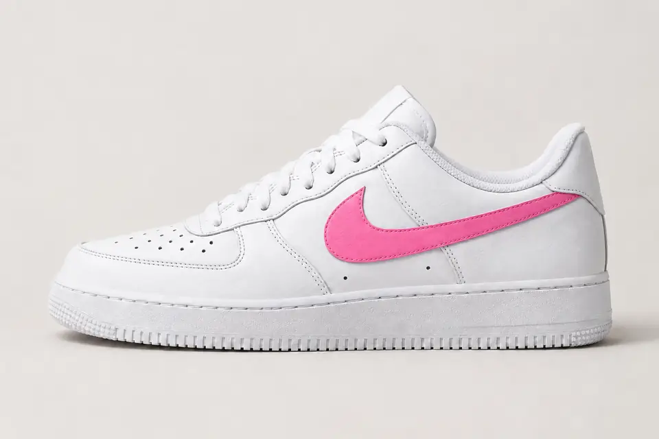 Air Force One Virgule Rose coloris rose, vue de profil