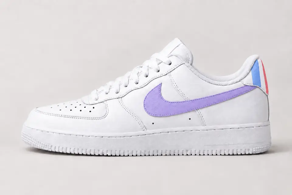 Custom Air Force 1 Lyon coloris pastel, vue de profil