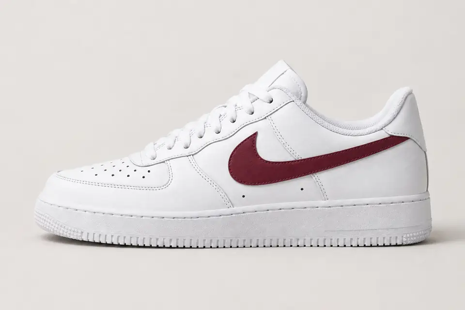 Nike Air Force 1 Bordeaux Femme coloris bordeaux, vue de profil