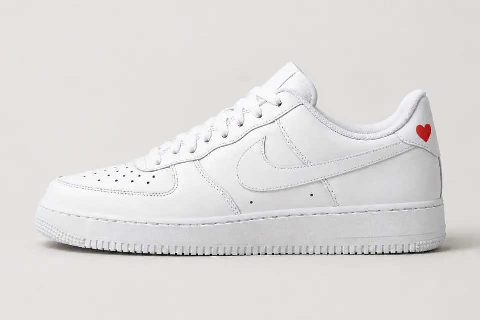 Nike Air Force 1 Cœur Rouge coloris rouge, vue de profil