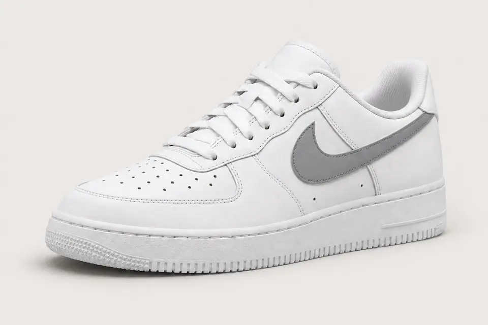 Nike Air Force 1 Femme Grise coloris gris, vue de trois quarts