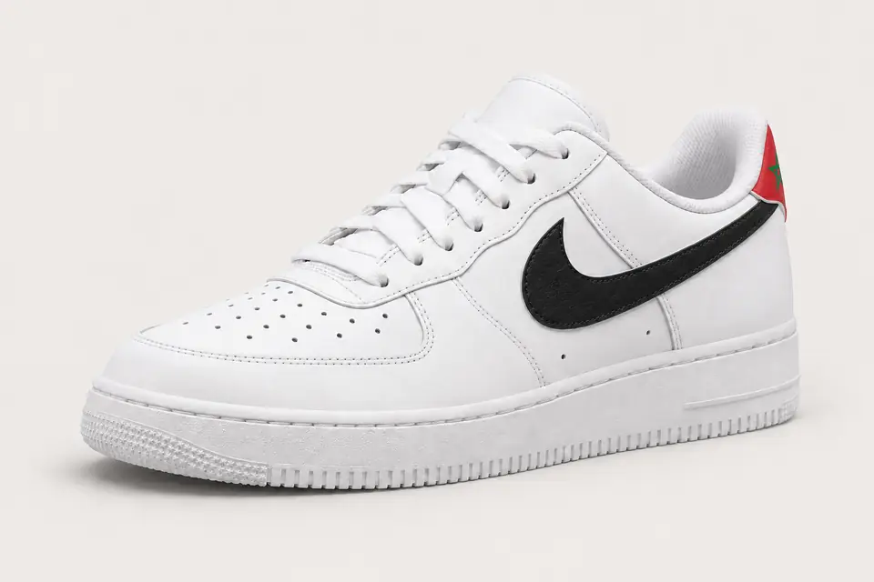 Nike Air Force Maroc coloris noir, vue de trois quarts